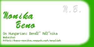 monika beno business card